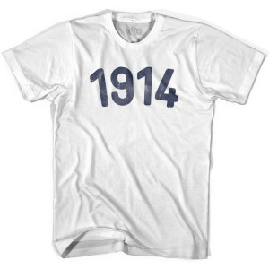1914 Year Celebration Adult Cotton T-shirt - White