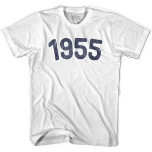 1955 Year Celebration Adult Cotton T-shirt - White