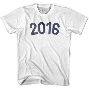 2016 Year Celebration Adult Cotton T-shirt - White