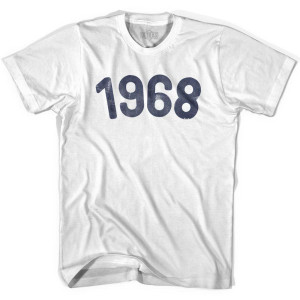 1968 Year Celebration Adult Cotton T-shirt - White