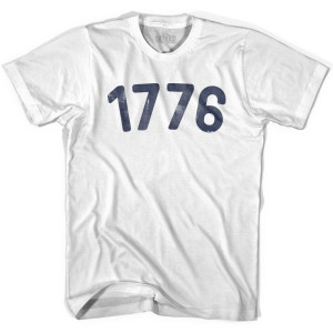1776 Year Celebration Adult Cotton T-shirt - White