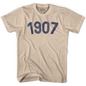 1907 Year Celebration Adult Cotton T-shirt - Creme
