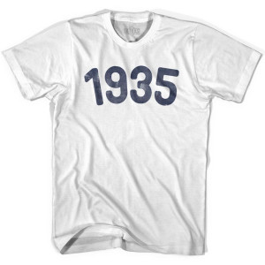 1935 Year Celebration Adult Cotton T-shirt - White