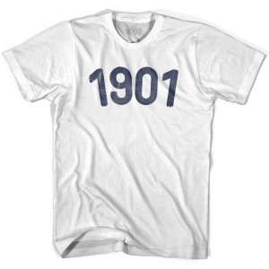 1901 Year Celebration Adult Cotton T-shirt - White