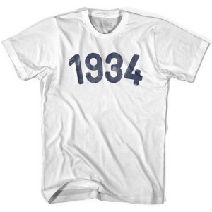 1934 Year Celebration Adult Cotton T-shirt - White