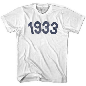 1933 Year Celebration Adult Cotton T-shirt - White
