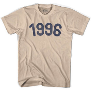 1996 Year Celebration Adult Cotton T-shirt - Creme