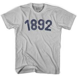 1892 Year Celebration Adult Cotton T-shirt - Cool Grey