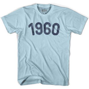 1960 Year Celebration Adult Cotton T-shirt - Light Blue