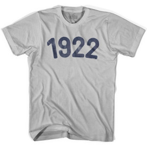 1922 Year Celebration Adult Cotton T-shirt - Cool Grey