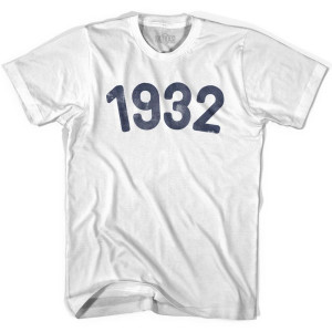 1932 Year Celebration Adult Cotton T-shirt - White