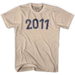 2011 Year Celebration Adult Cotton T-shirt - Creme