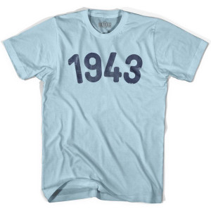 1943 Year Celebration Adult Cotton T-shirt - Light Blue