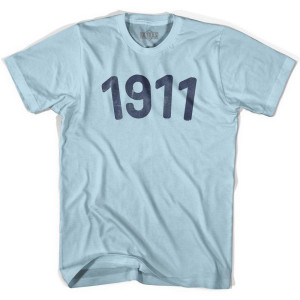 1911 Year Celebration Adult Cotton T-shirt - Light Blue
