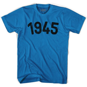 1945 Year Celebration Adult Cotton T-shirt - Royal