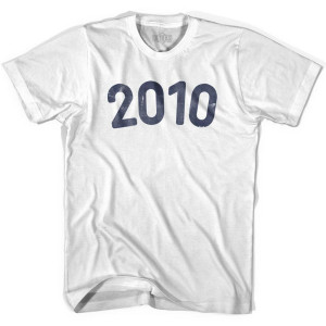 2010 Year Celebration Womens Cotton T-shirt - White 2010 Year Celebration Womens Cotton T-shirt - White