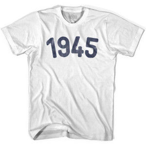 1945 Year Celebration Womens Cotton T-shirt - White