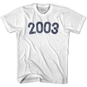 2003 Year Celebration Womens Cotton T-shirt - White