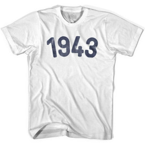 1943 Year Celebration Womens Cotton T-shirt - White