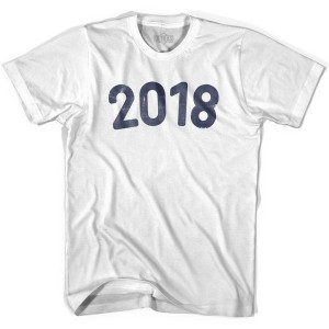 2018 Year Celebration Womens Cotton T-shirt - White