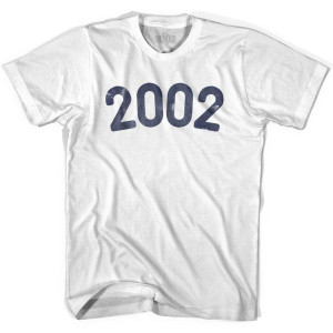 2002 Year Celebration Womens Cotton T-shirt - White