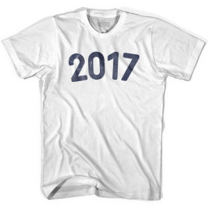 2017 Year Celebration Womens Cotton T-shirt - White