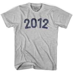 2012 Year Celebration Womens Cotton T-shirt - Grey Heather