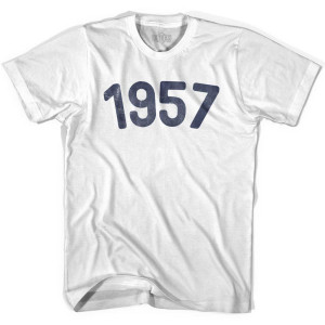 1957 Year Celebration Womens Cotton T-shirt - White