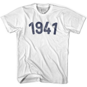 1941 Year Celebration Womens Cotton T-shirt - White