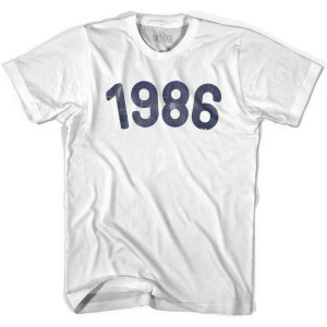 1986 Year Celebration Womens Cotton T-shirt - White