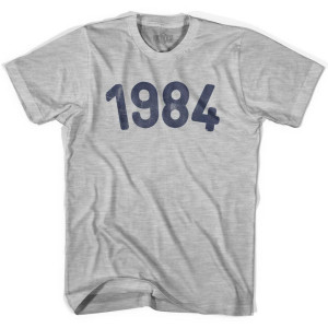 1984 Year Celebration Womens Cotton T-shirt - Grey Heather