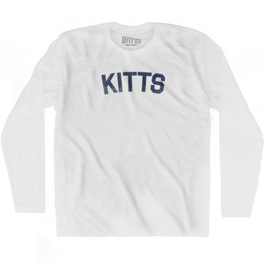 Kitts Adult Cotton Long Sleeve T-shirt - White Kitts Adult Cotton Long Sleeve T-shirt - White
