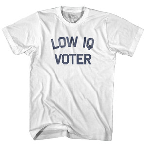 Low Iq Voter Adult Cotton T-shirt - White Low Iq Voter Adult Cotton T-shirt - White