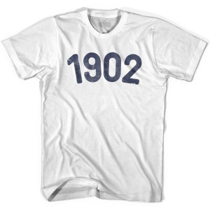 1902 Year Celebration Womens Cotton T-shirt - White
