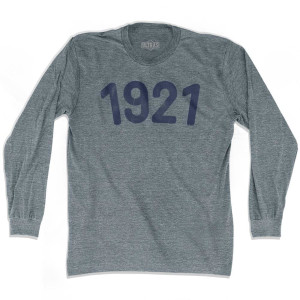 1921 Year Celebration Adult Tri-Blend Long Sleeve T-shirt - Athletic Grey