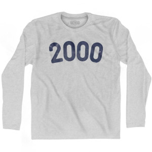2000 Year Celebration Adult Cotton Long Sleeve T-shirt - Grey Heather