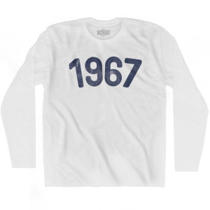 1967 Year Celebration Adult Cotton Long Sleeve T-shirt - White