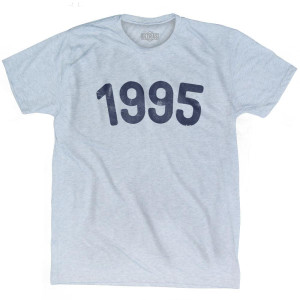 1995 Year Celebration Adult Tri-Blend T-shirt - Athletic White
