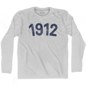 1912 Year Celebration Adult Cotton Long Sleeve T-shirt - Grey Heather