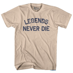 Legends Never Die Adult Cotton T-shirt - Creme Legends Never Die Adult Cotton T-shirt - Creme