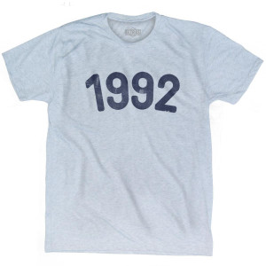 1992 Year Celebration Adult Tri-Blend T-shirt - Athletic White