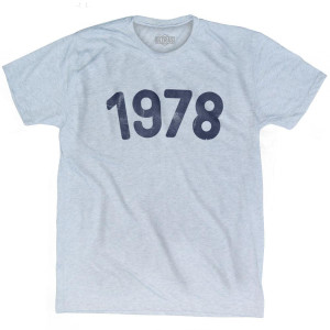 1978 Year Celebration Adult Tri-Blend T-shirt - Athletic White