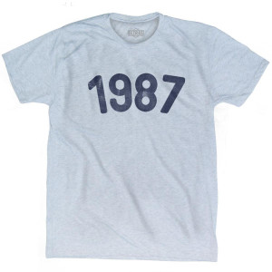 1987 Year Celebration Adult Tri-Blend T-shirt - Athletic White