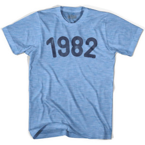 1982 Year Celebration Adult Tri-Blend T-shirt - Athletic Blue