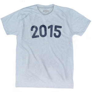 2015 Year Celebration Adult Tri-Blend T-shirt - Athletic White