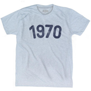 1970 Year Celebration Adult Tri-Blend T-shirt - Athletic White