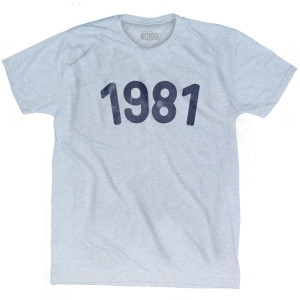 1981 Year Celebration Adult Tri-Blend T-shirt - Athletic White 1981 Year Celebration Adult Tri-Blend T-shirt - Athletic White