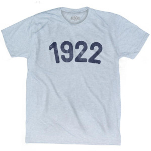 1922 Year Celebration Adult Tri-Blend T-shirt - Athletic White