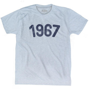 1967 Year Celebration Adult Tri-Blend T-shirt - Athletic White