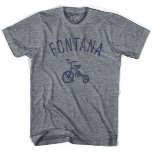 Fontana City Tricycle Womens Tri-Blend T-shirt - Athletic Grey